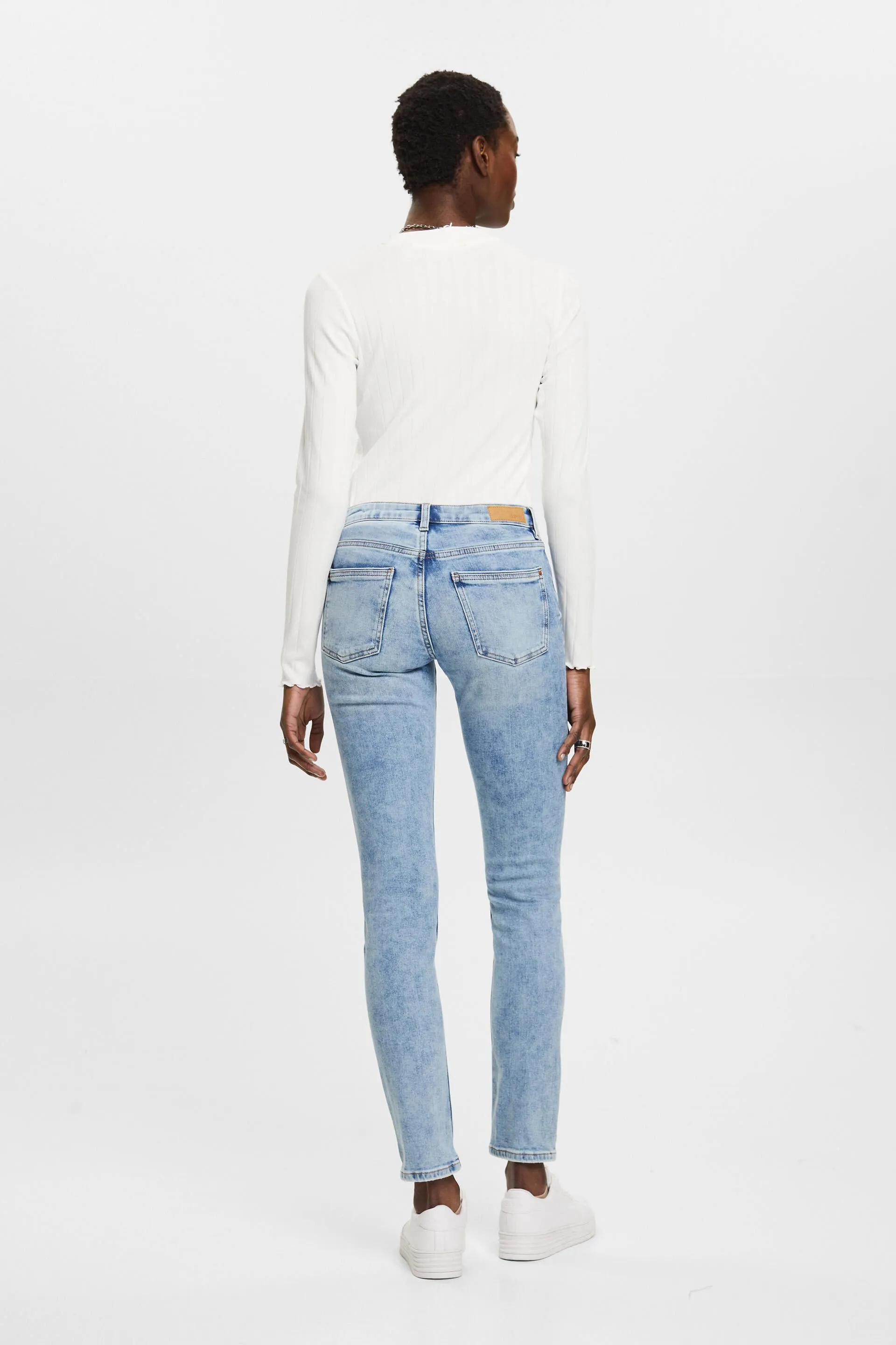 Jean stretch de coupe Slim Fit à taille mi-haute