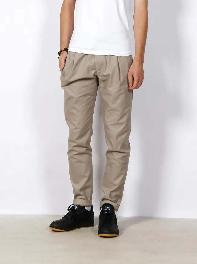 Jogger style chino hampton birds eye kaki homme - Tommy Hilfiger | wimod