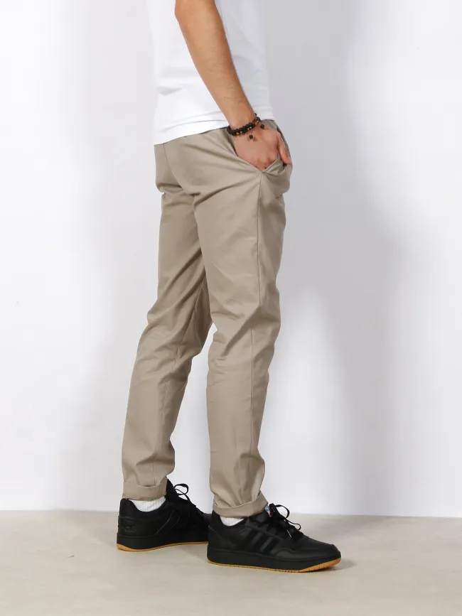 Jogger style chino hampton birds eye kaki homme - Tommy Hilfiger | wimod