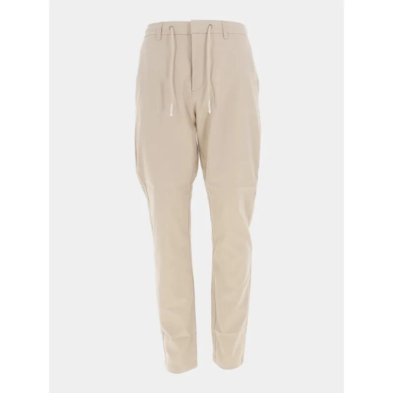 Jogger style chino hampton birds eye kaki homme - Tommy Hilfiger | wimod