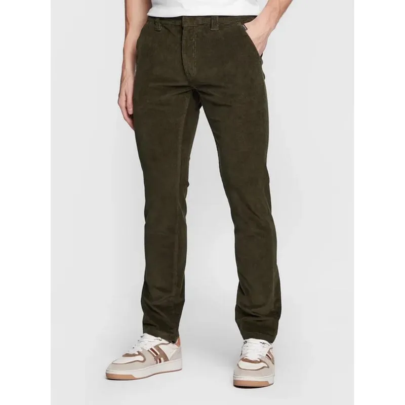 Jogger style chino hampton birds eye kaki homme - Tommy Hilfiger | wimod