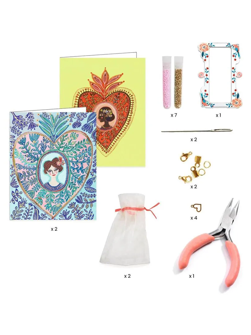 Kit créatif bijoux : Miyuki et Cœurs - N/A