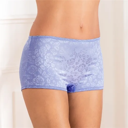 Lot de 2 Satin Panty Noir + Blanc ou Bleu + Rose