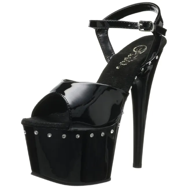 Noir 18 cm Pleaser ADORE-709LS Talons Aiguilles Plateforme