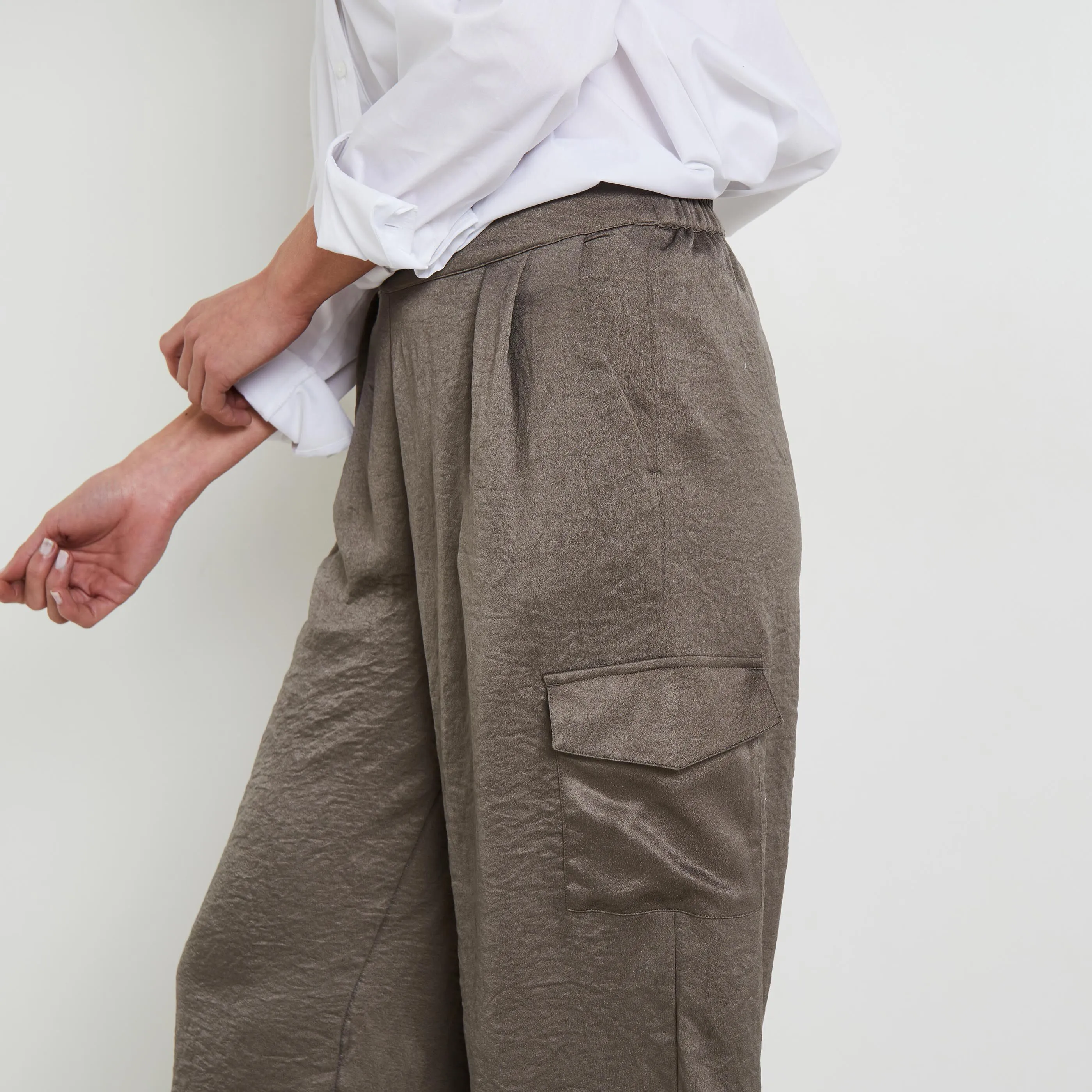 Pantalon cargo fluide femme