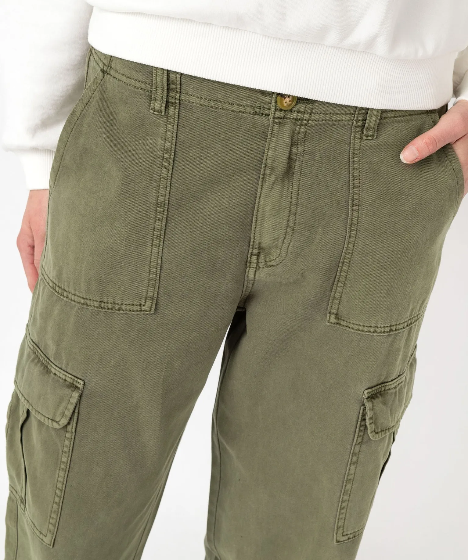 pantalon cargo multi poches femme vert pantalons