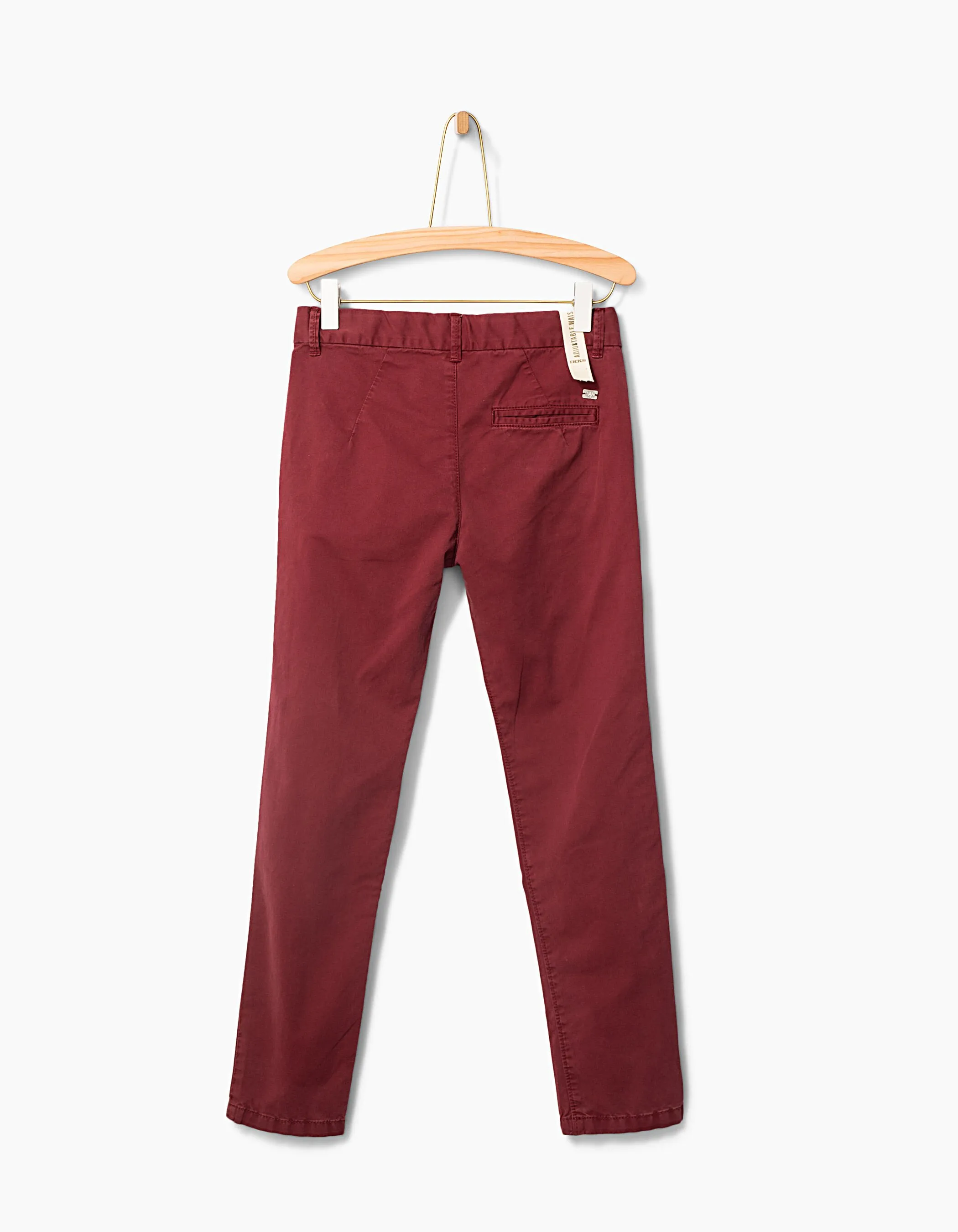 Pantalon chino bordeaux garçon