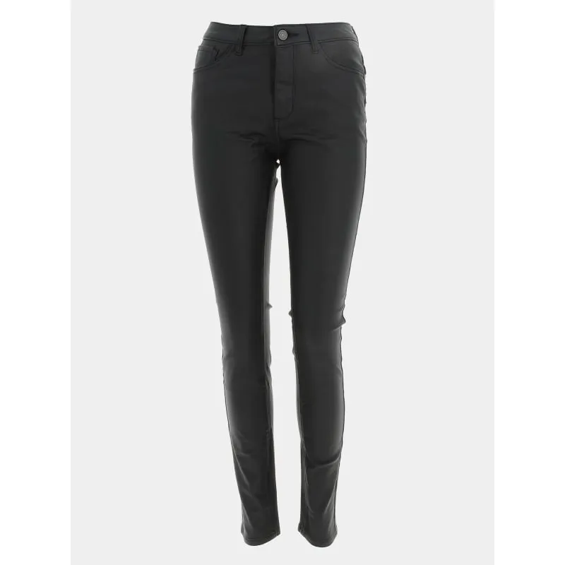 Pantalon chino cropped slim taille haute noir femme - Salsa | wimod