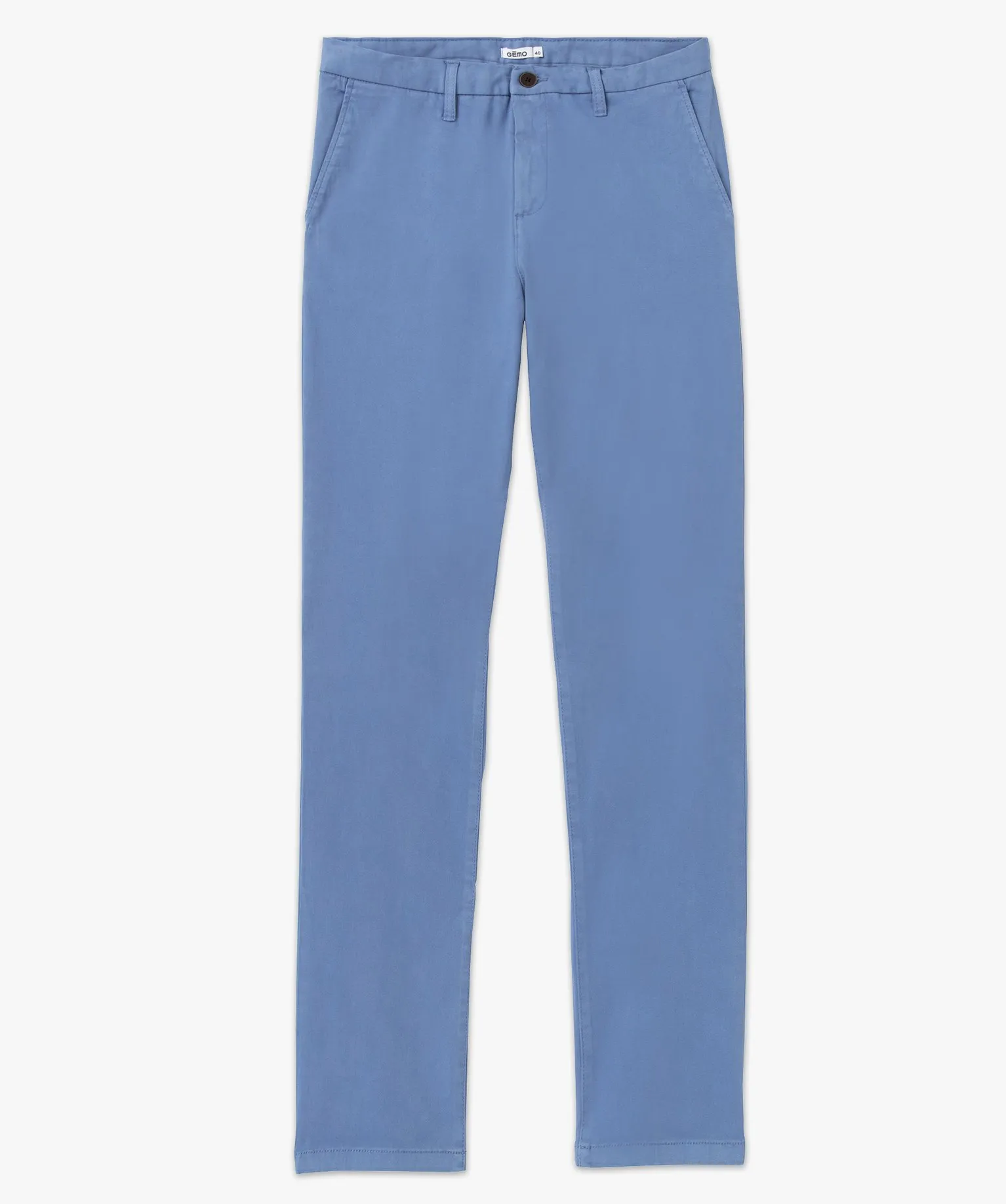 pantalon chino en coton stretch coupe slim homme bleu pantalons