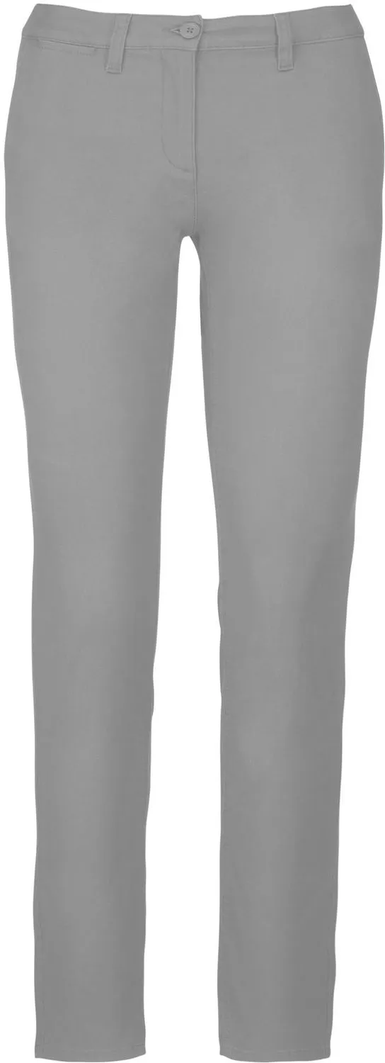 pantalon chino pour femme - K741 - gris clair 