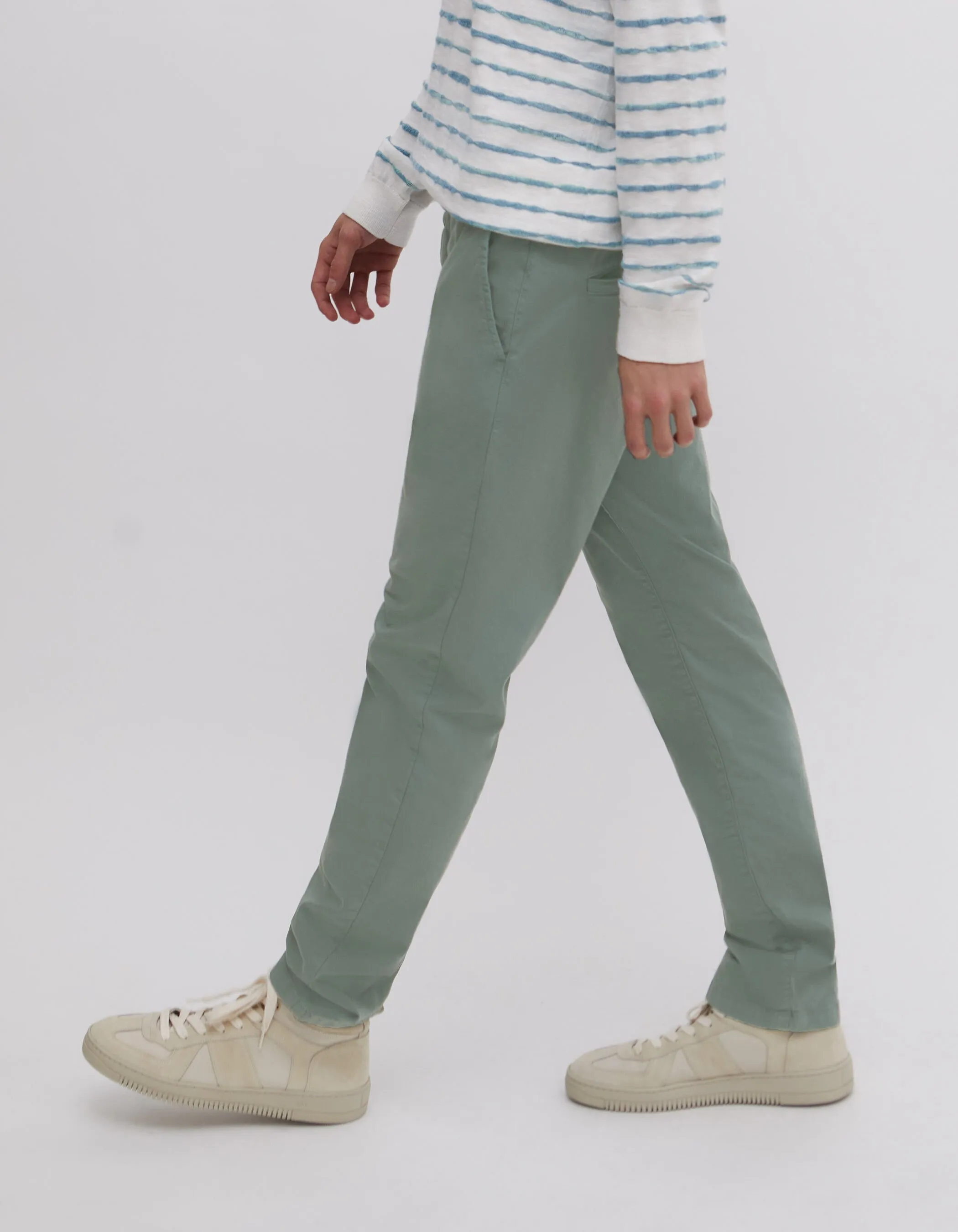 Pantalon chino SLIM aqua Homme