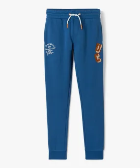 pantalon de jogging imprime garcon - camps united bleu pantalons