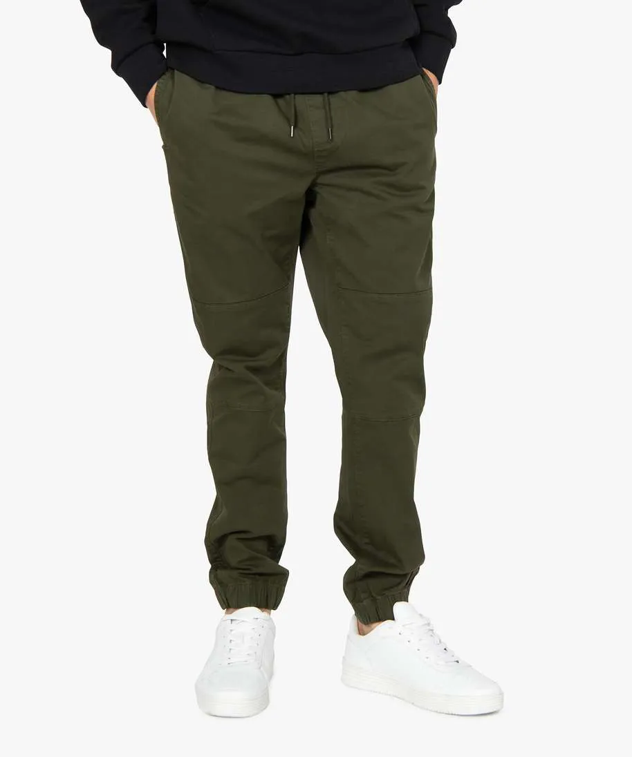 pantalon homme coupe straight esprit cargo vert pantalons de costume