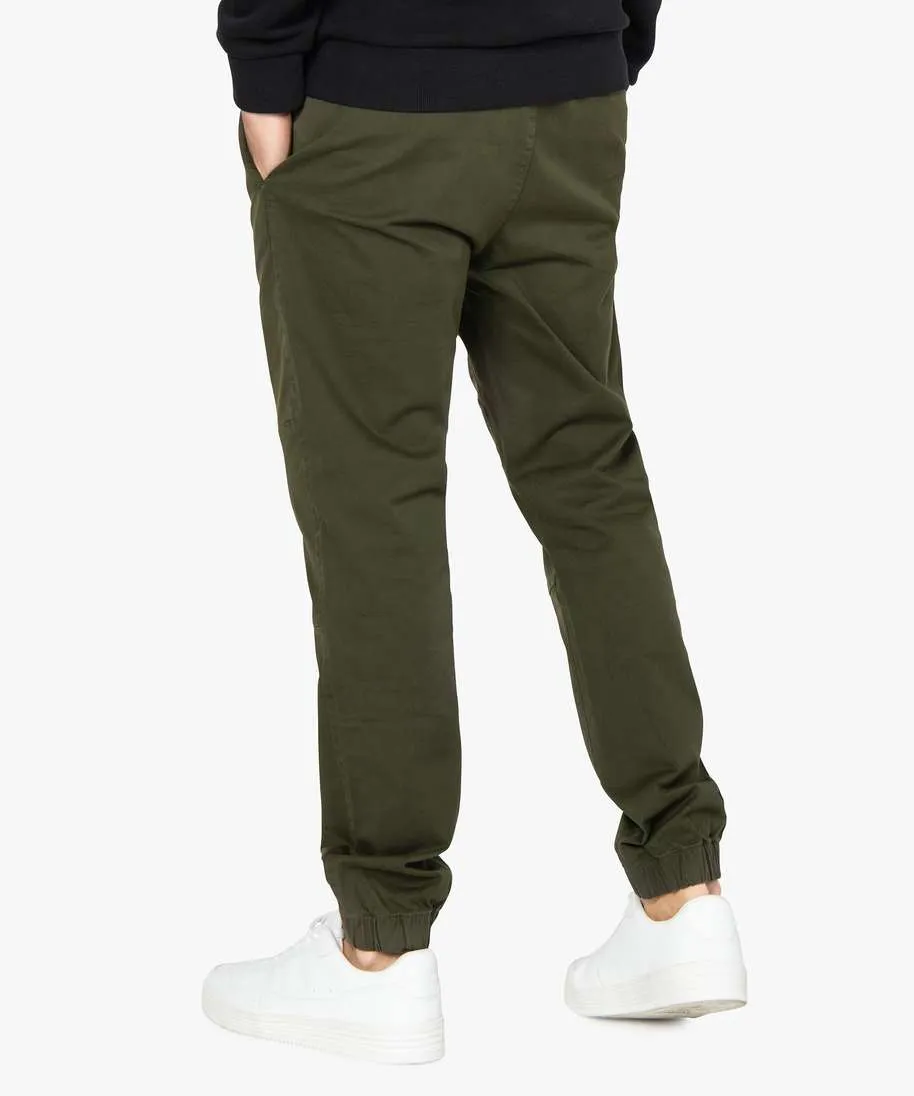 pantalon homme coupe straight esprit cargo vert pantalons de costume