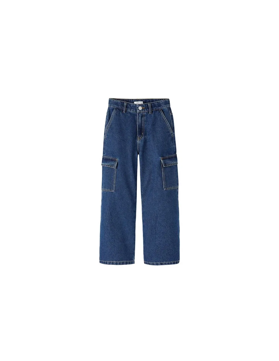 Pantalons Name it frose Jean cargo large 6190-Bs Denim bleu foncé