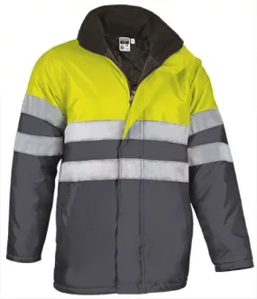 Parka de travail - Homme - REF TRAFFIC - orange fluo et gris charbon 