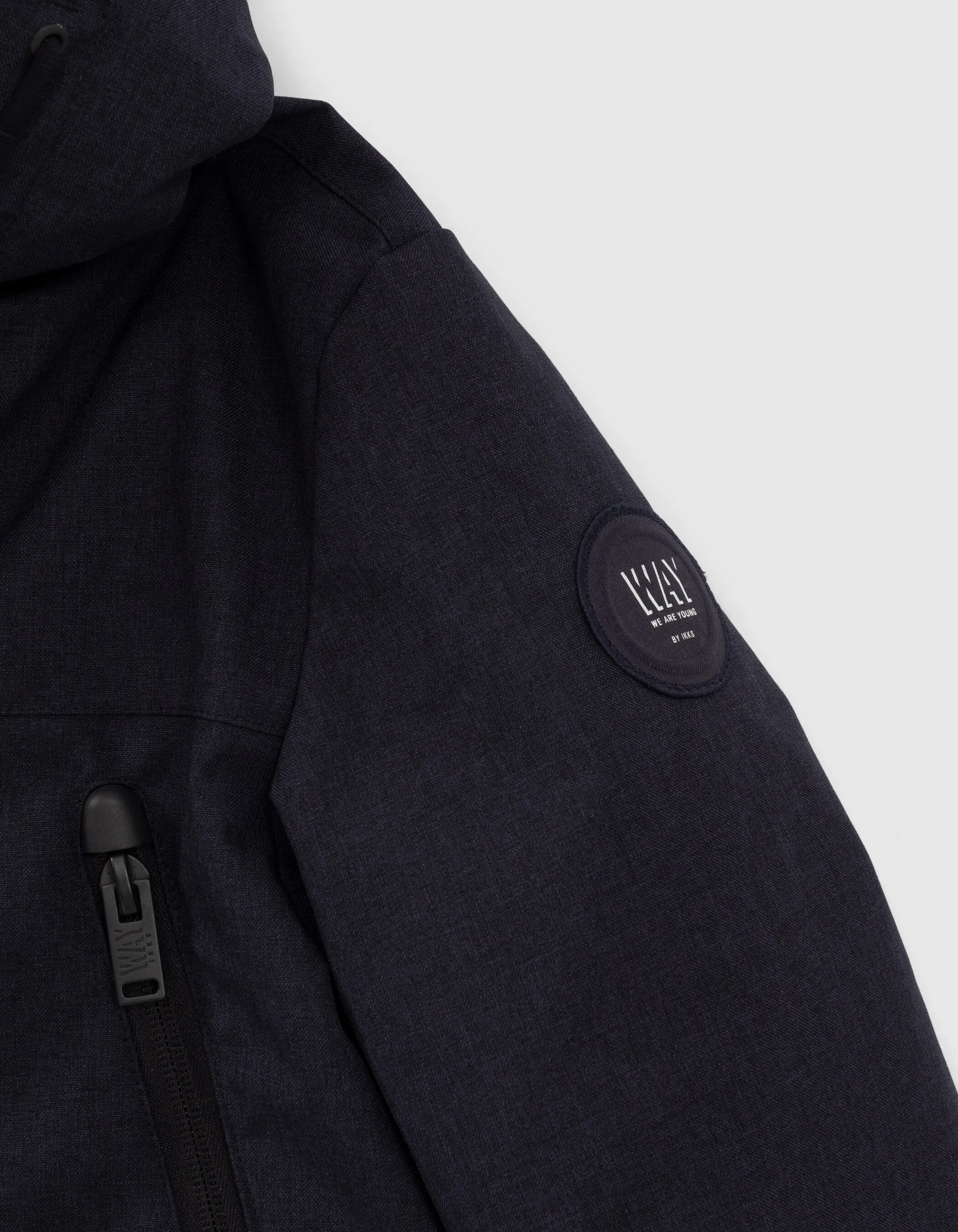 Parka navy avec intérieur matelassé noir garçon