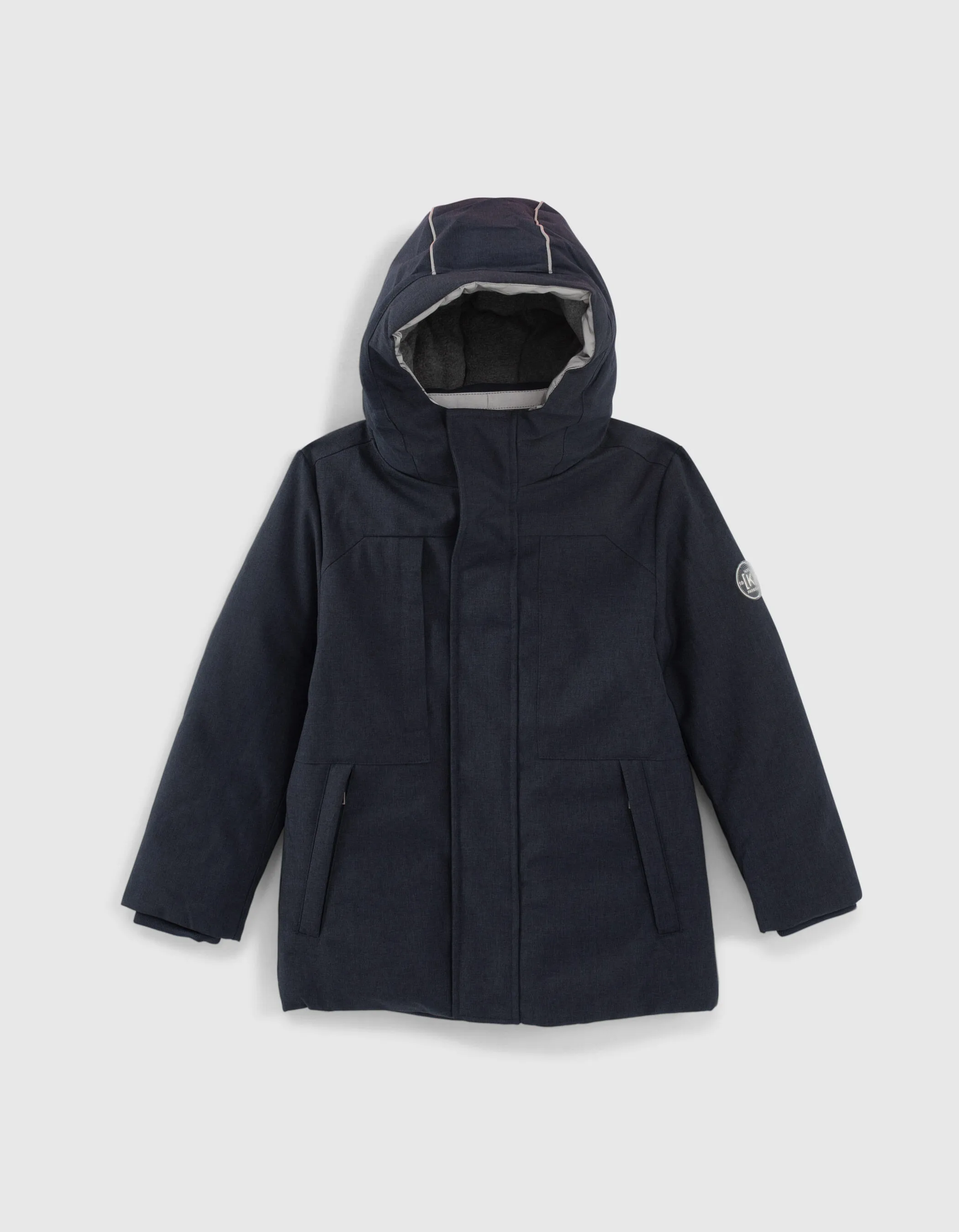 Parka navy foncé intérieur matelassé garçon