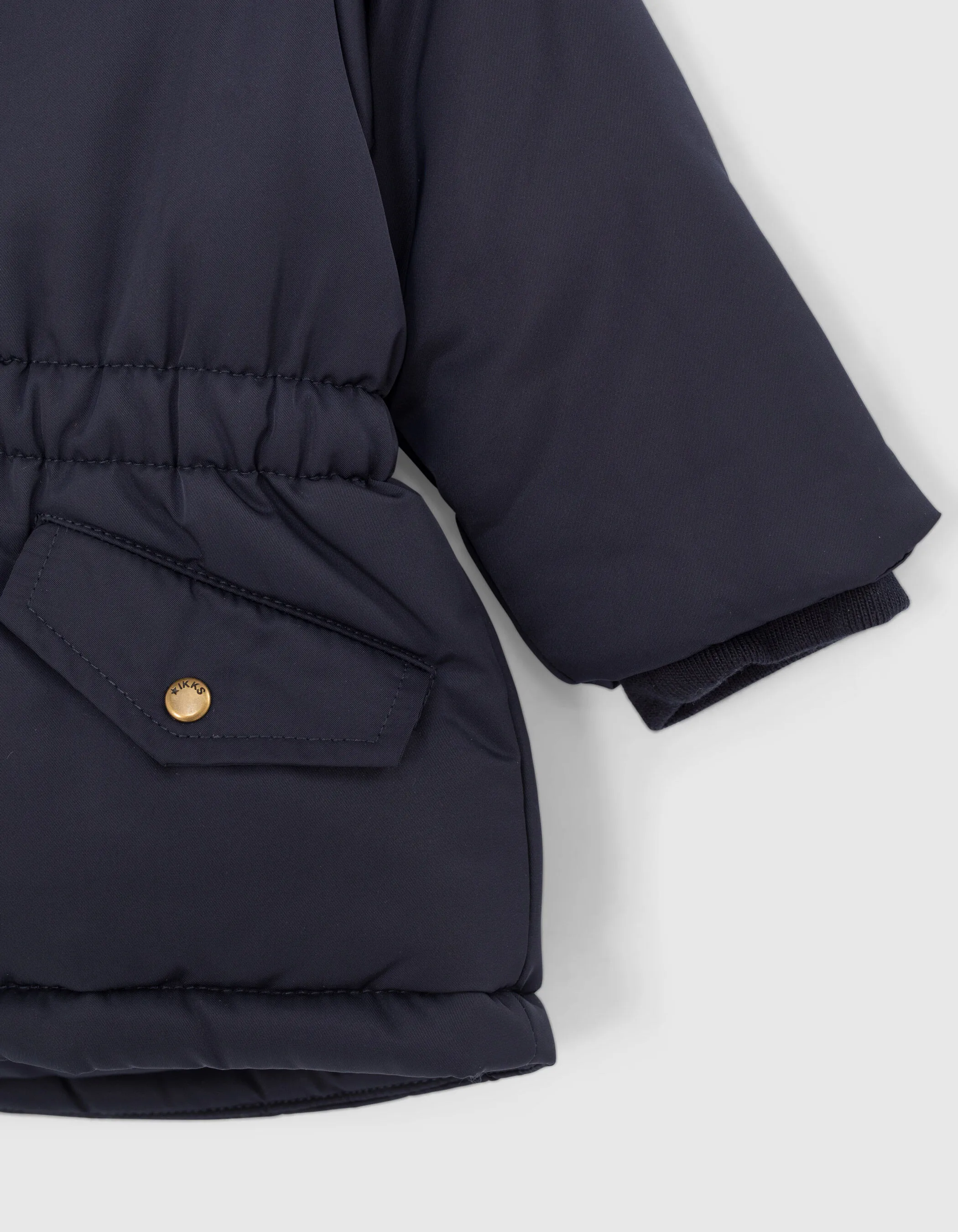 Parka navy fourrée bébé fille