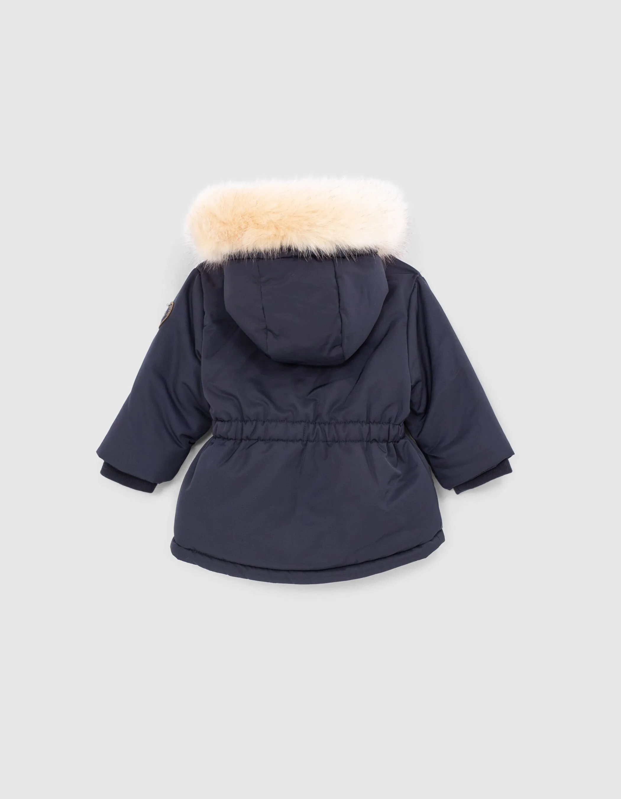 Parka navy fourrée bébé fille