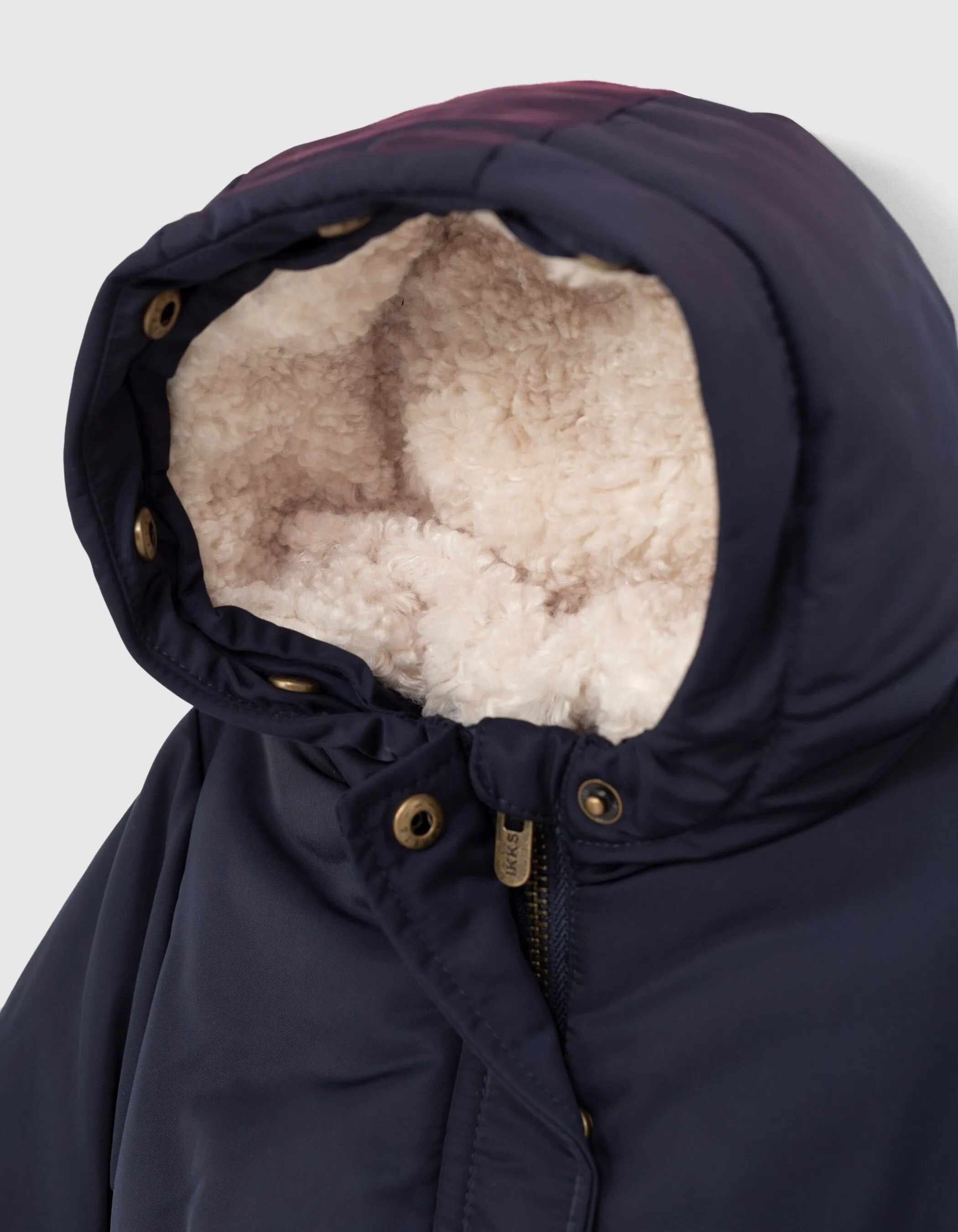 Parka navy fourrée bébé fille