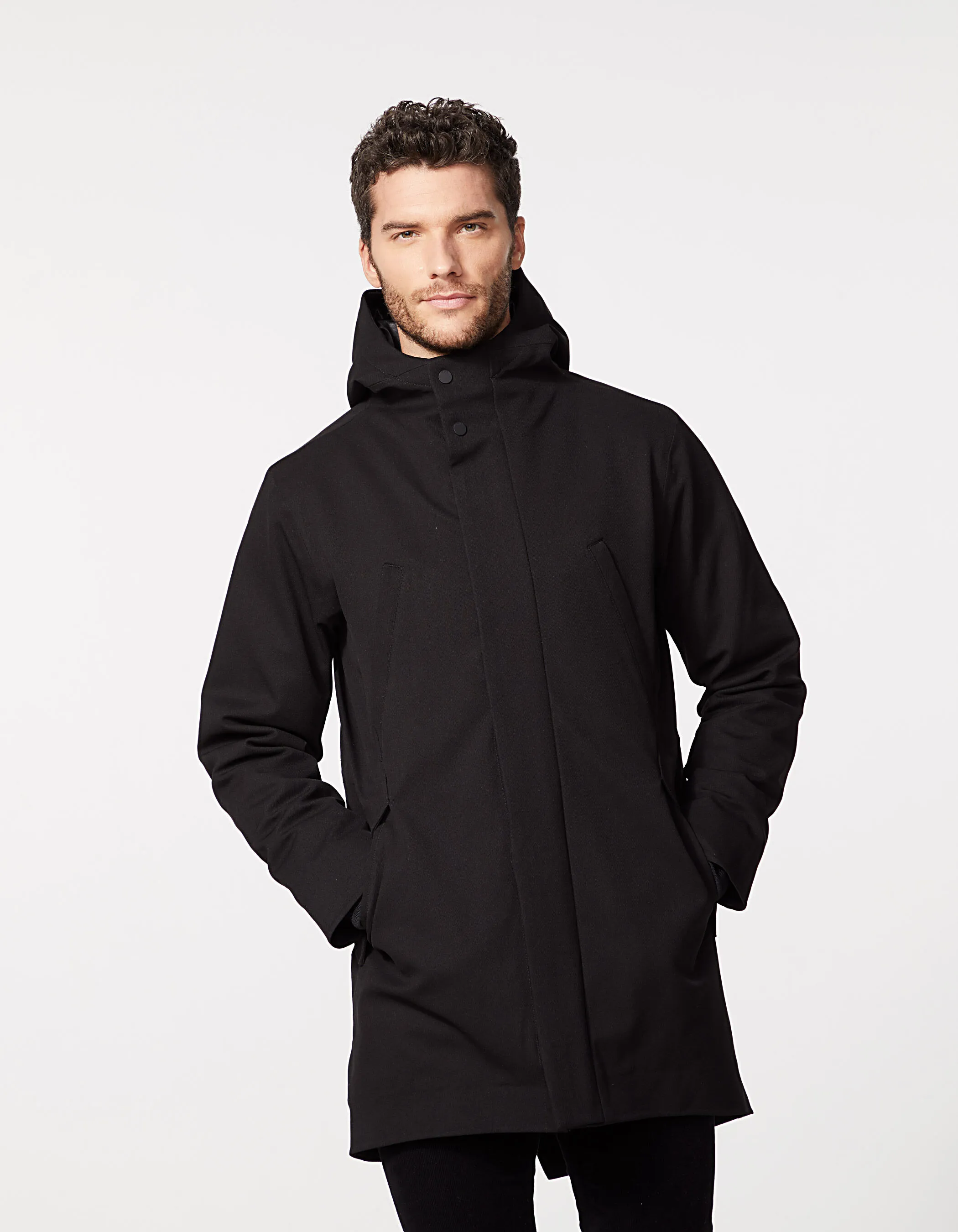 Parka noire intérieur doudoune or WATERPROOF Homme