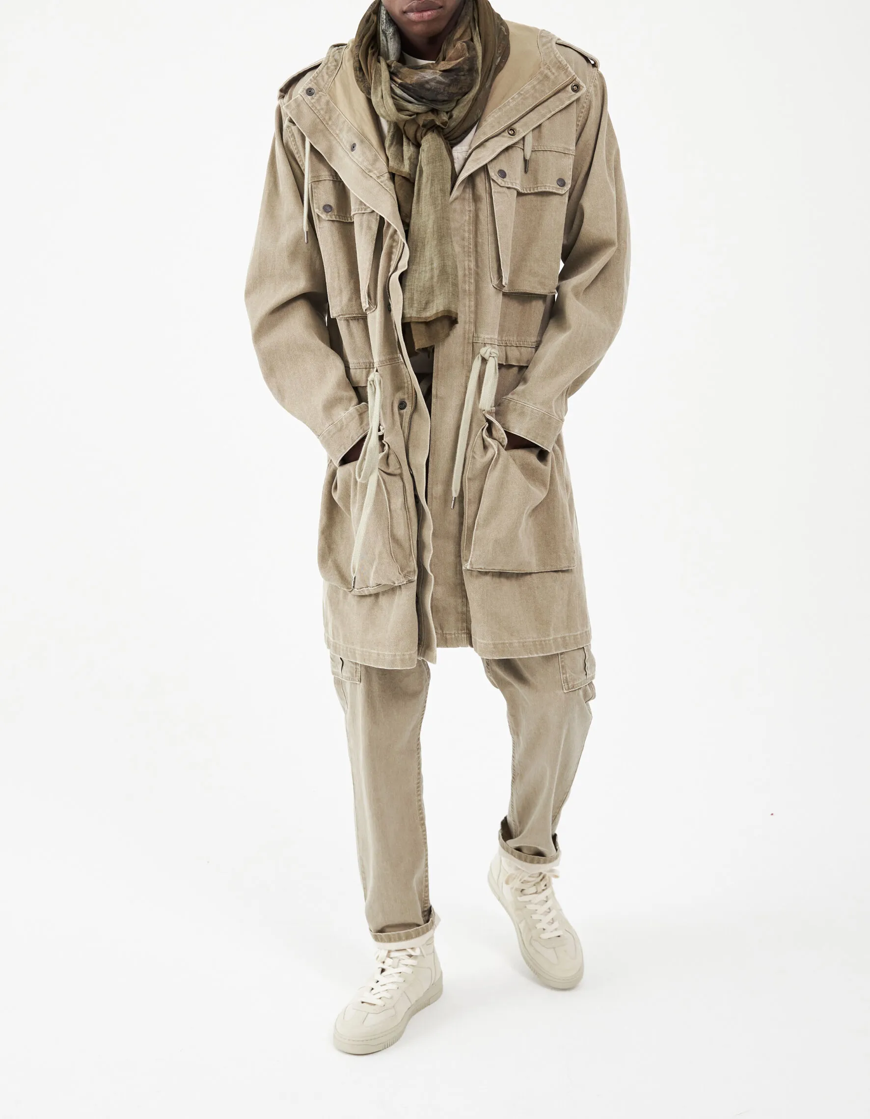 Parka oversize Mixte Terra® Denim kaki clair