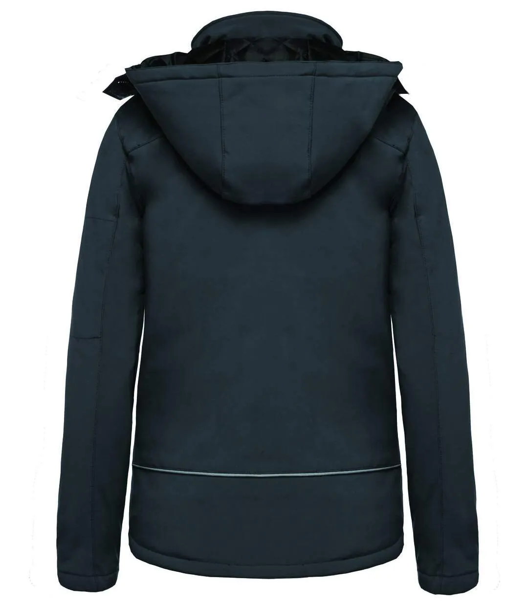 Parka softshell matelassée à capuche - K651 - femme - gris titanium