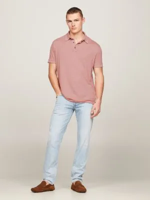 Polo coupe standard en lin haut de gamme | Rose | Tommy Hilfiger