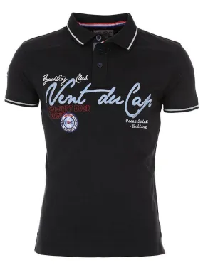 Polo manches courtes homme CAZRI - VENT DU CAP - Noir Noir