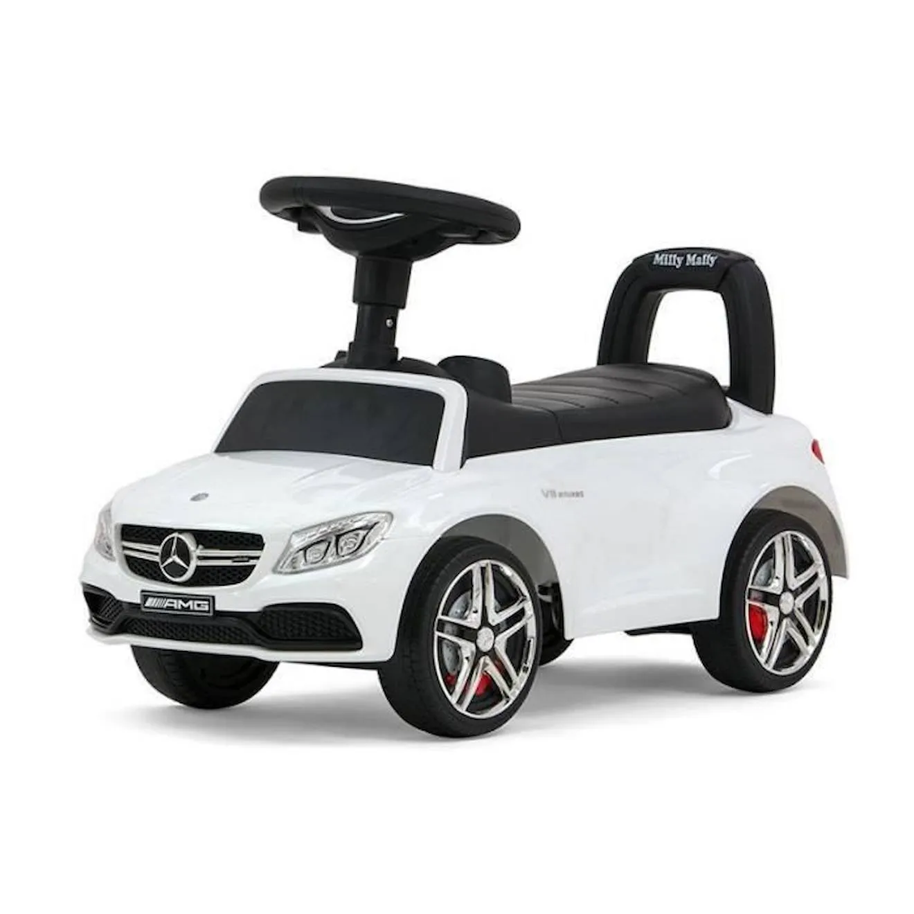 Porteur pour bébé Milly Mally Mercedes AMG C63 Coupe S Blanc - 18 mois à 3 ans - 4 roues blanc - Milly Mally