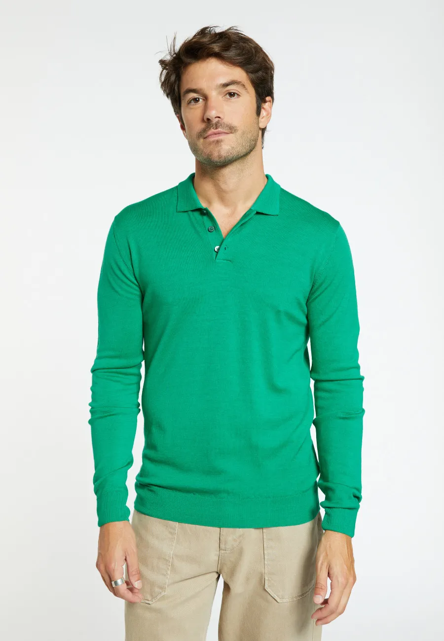 Pull col polo en laine mérinos - Eni