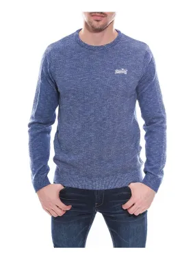 Pull col rond en coton ARTURO - Bleu