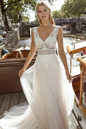 Robe de Mariée Bretelle Dentelle