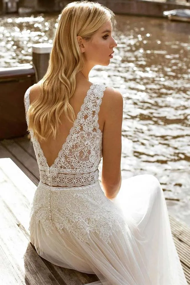 Robe de Mariée Bretelle Dentelle