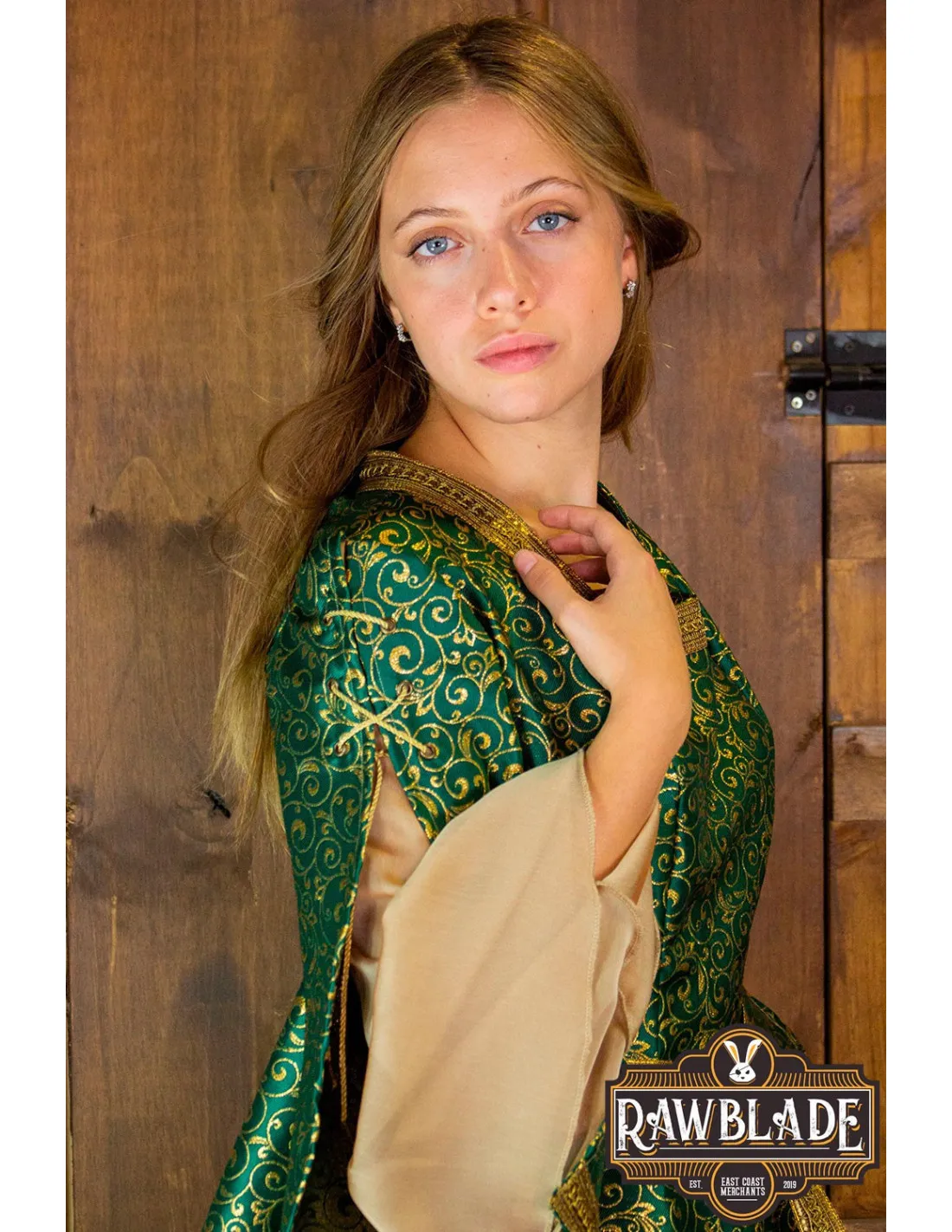 Robe Médiévale Noble d'Aquitaine - Vert ⚔️ Boutique Épées