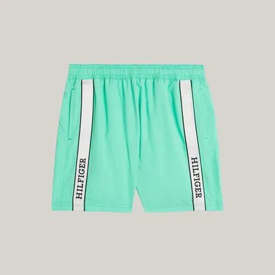 Short de bain mi-long Hilfiger Monotype | Vert | Tommy Hilfiger