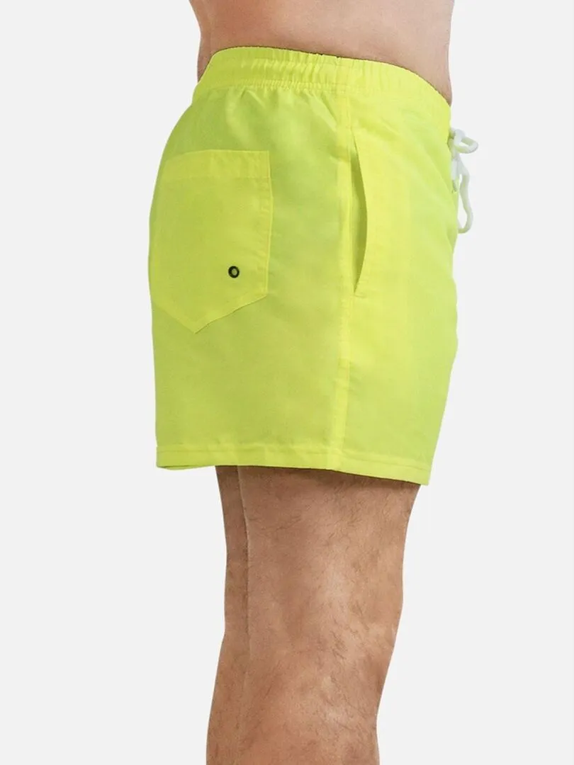 Short de bain uni Kebello - Jaune