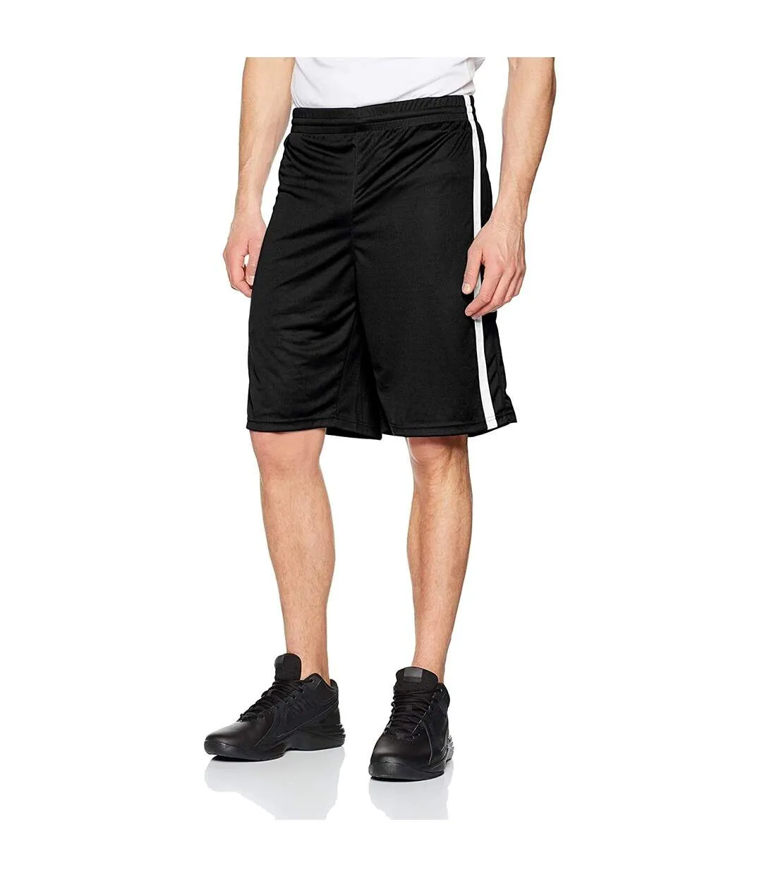 Short de basketball hommes noir/blanc Spiro