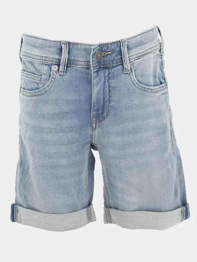 Short en jean scotty 3 bleu clair garçon - Teddy Smith | wimod