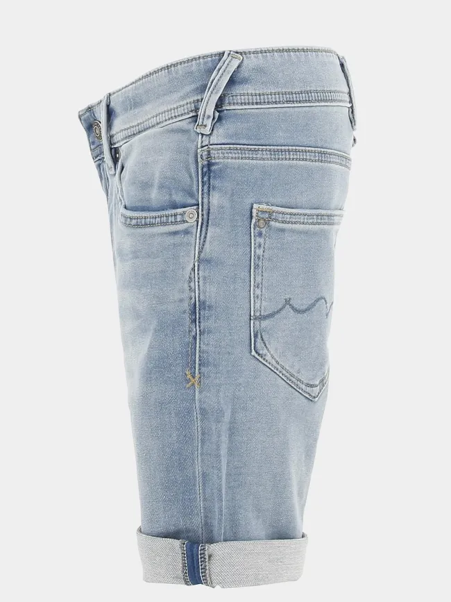 Short en jean scotty 3 bleu clair garçon - Teddy Smith | wimod