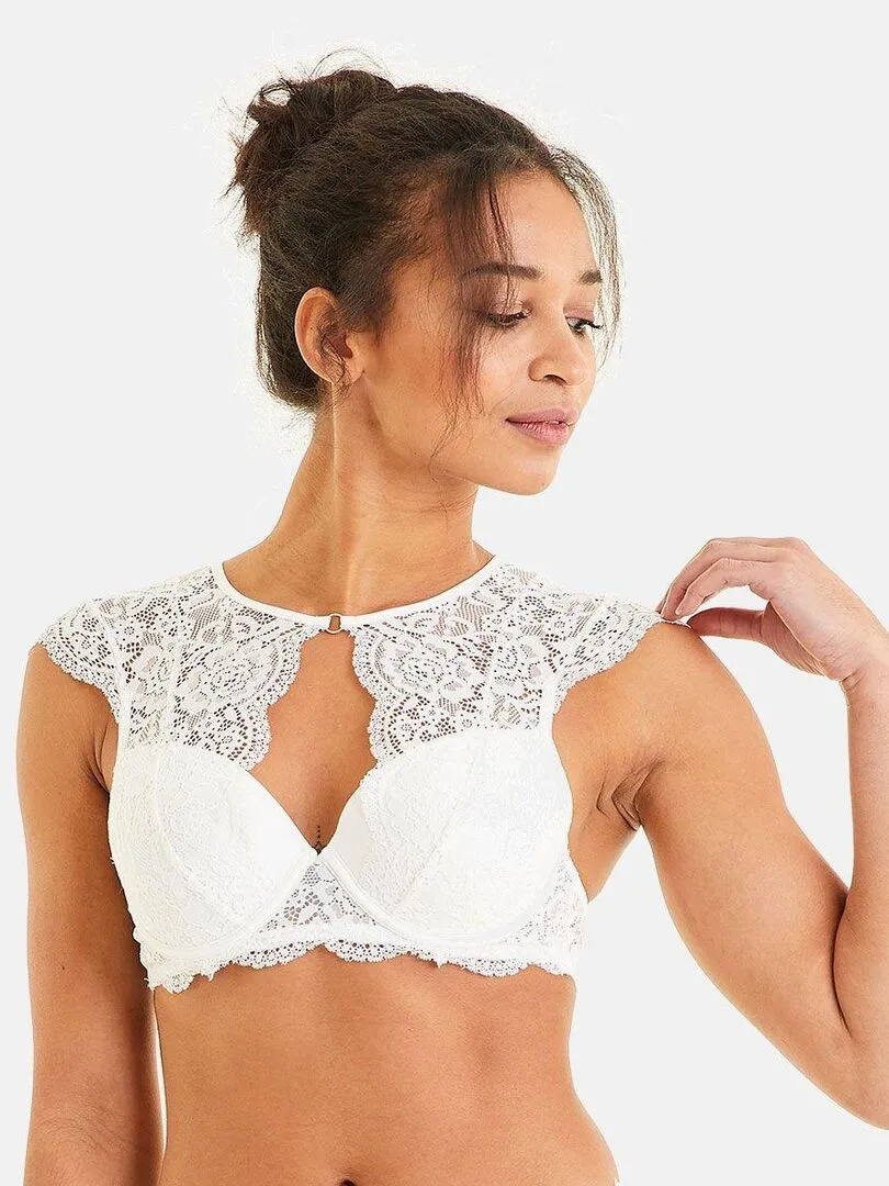 Soutien-gorge ampliforme coque moulée FAHRENHEIT - Pomm'Poire - Blanc