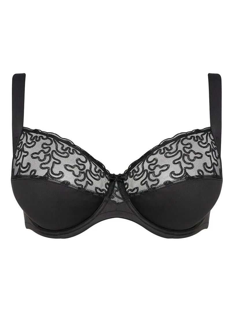 Soutien-gorge armaturé non préformé Havanna - Noir