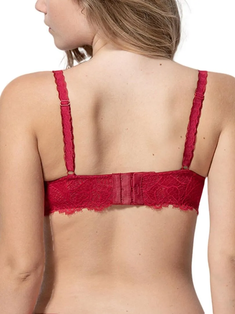 Soutien-gorge balconnet Orchidea rouge - Rouge