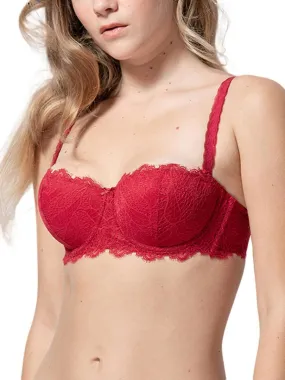 Soutien-gorge balconnet Orchidea rouge - Rouge