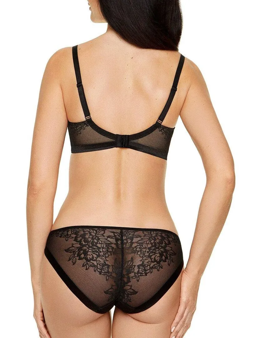 Soutien-gorge balconnet paddé Porto - Noir