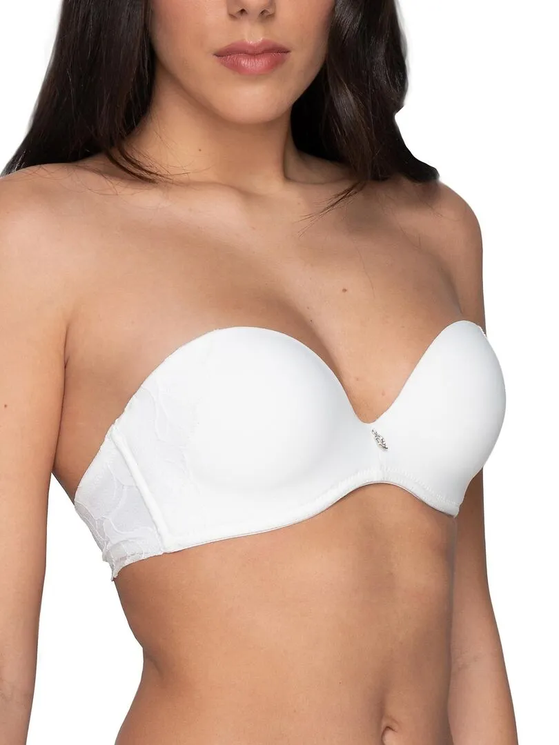 Soutien-gorge bandeau préformé Melody Mariage - Ecru