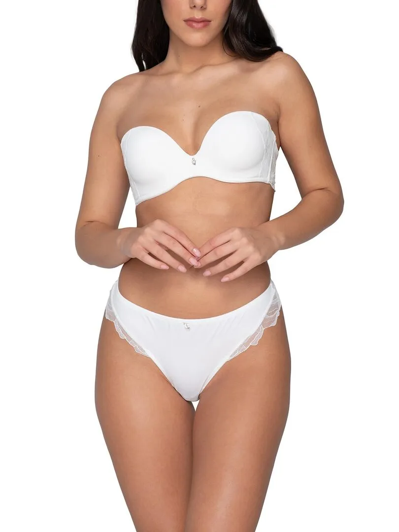 Soutien-gorge bandeau préformé Melody Mariage - Ecru