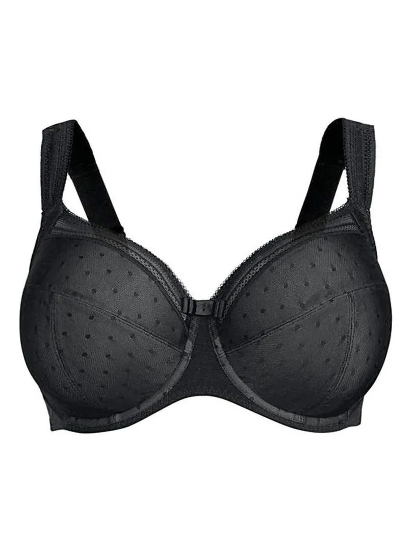 Soutien-gorge bonnet profond avec renfort latéral Emily - Noir