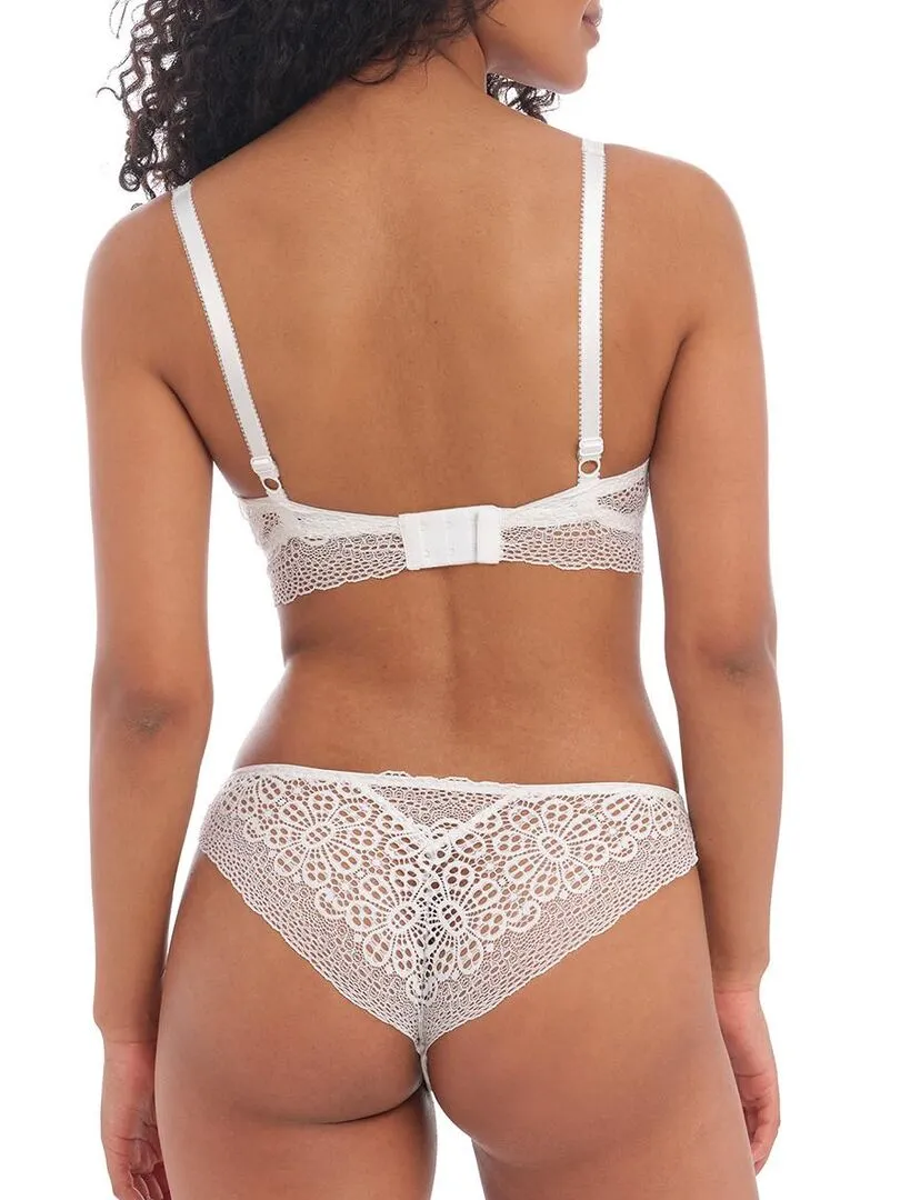 Soutien-gorge bralette sans armatures en dentelle Erin - Blanc